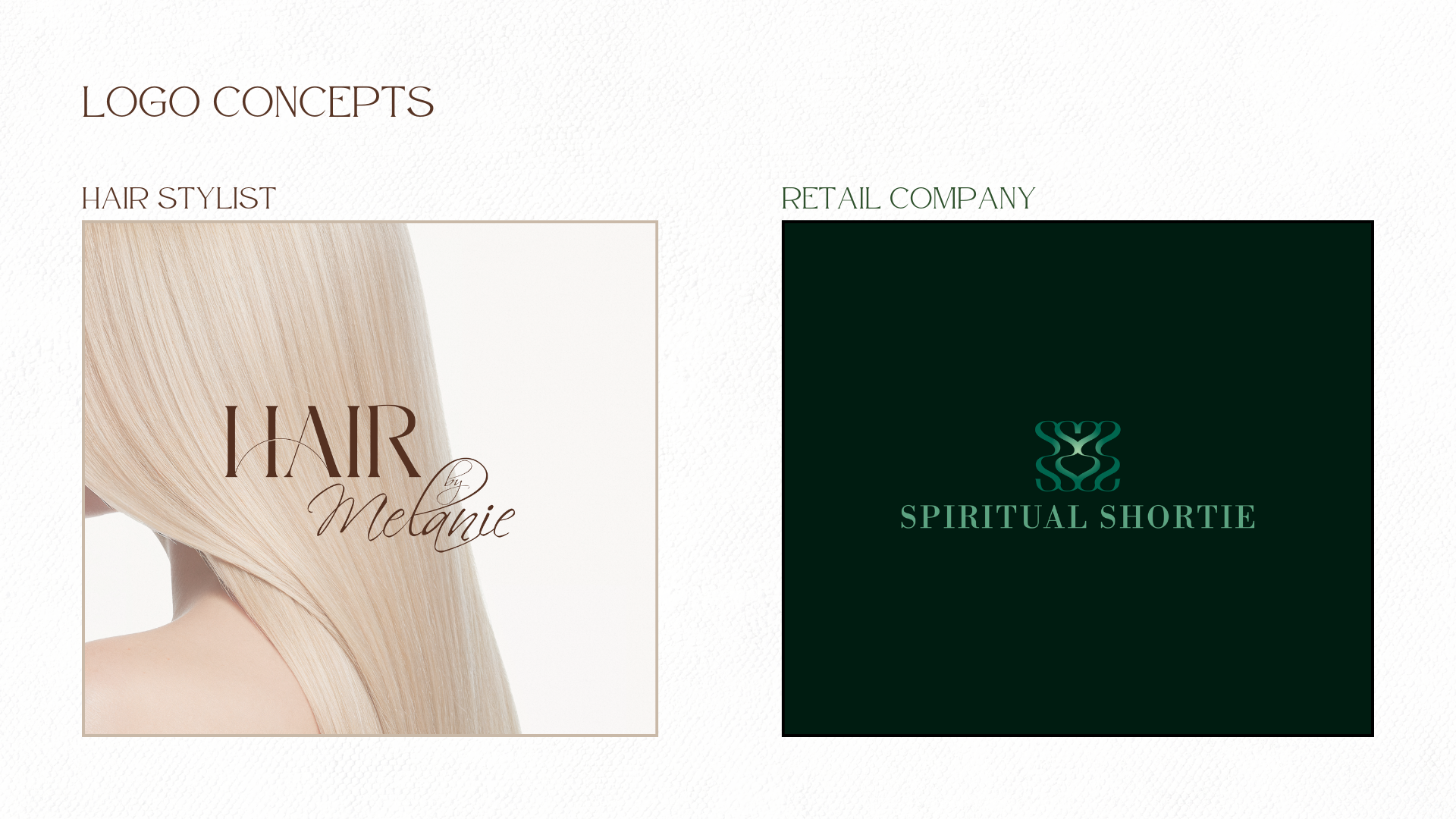 hair salon logo design, hair stylist branding, retail store logo