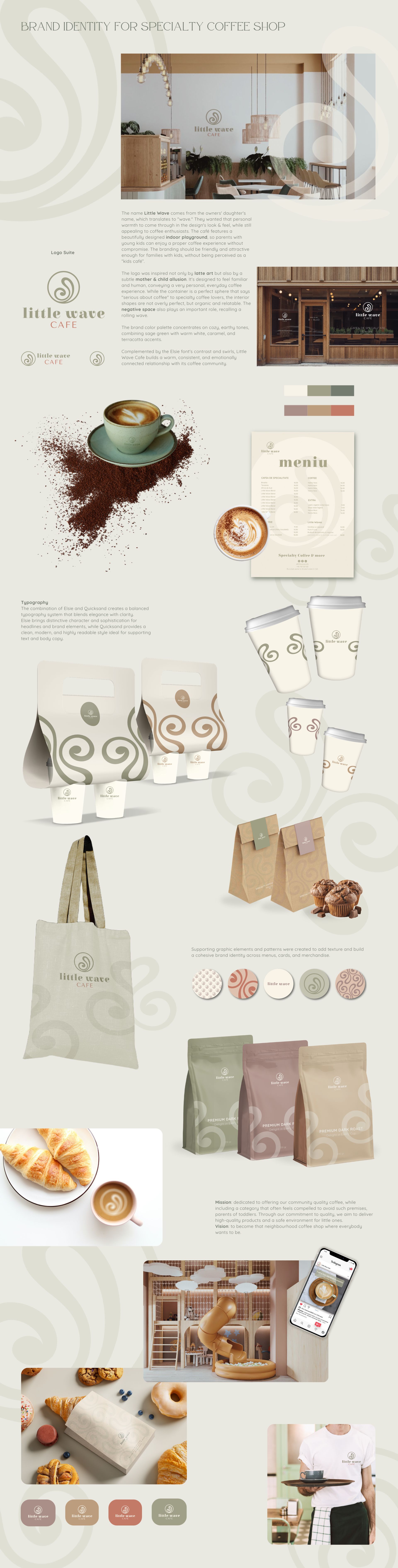 brand identity for specialty coffee shop with indoor playuground