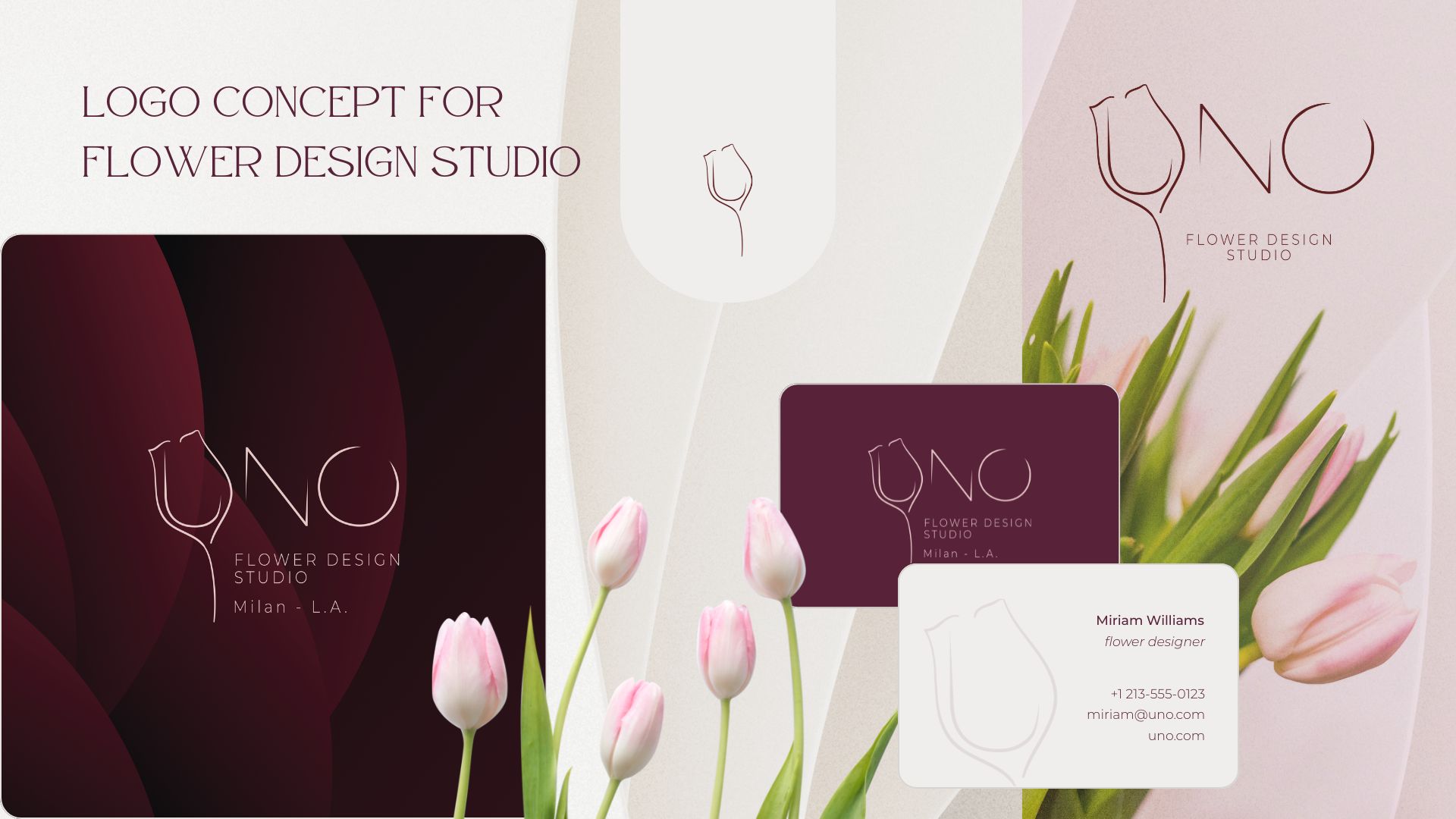 flower studio branding, flower logo design