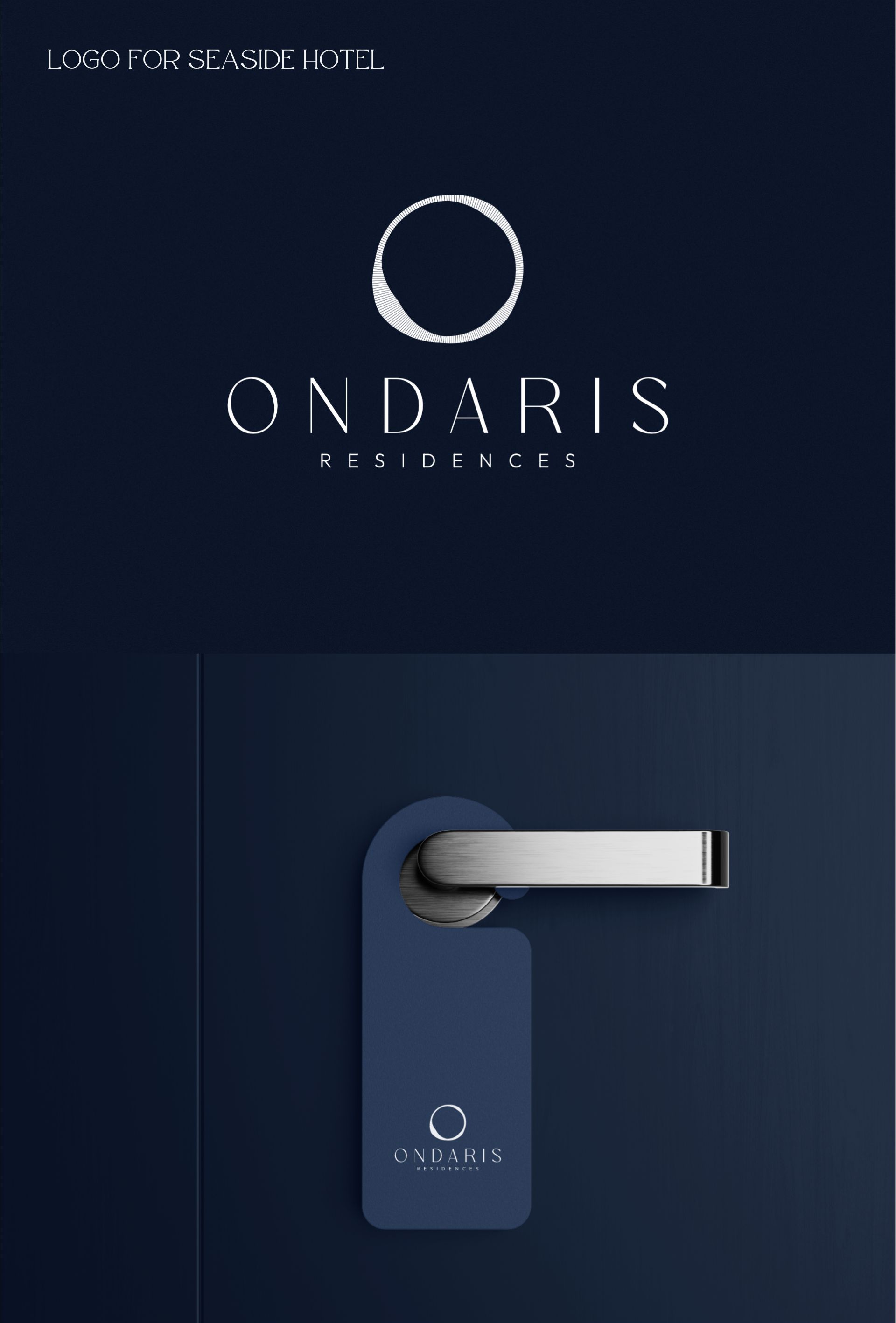 minimalistic logo design for luxury seaside hotel